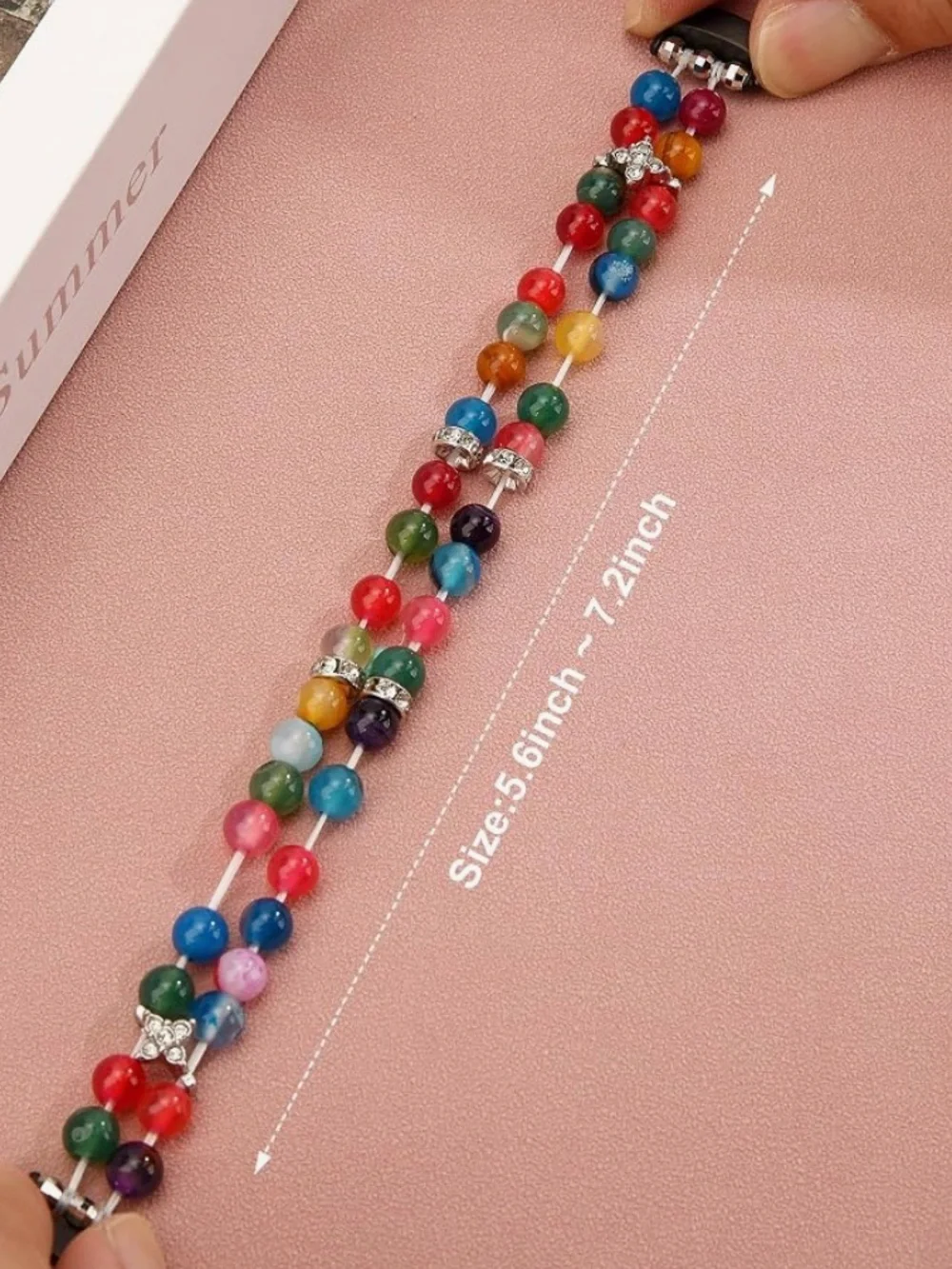 Fancy Beaded Stretch Replacement Wristband for Fitbit Luxe Fitness Tracker!